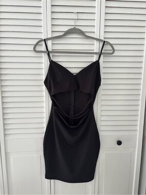 Windsor Black Mini Dress with Criss Cross Cutout Bodycon Dress